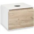 Тумба под раковину Runo Руно Бари 60 крафт дуб под накладной умывальник