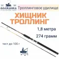Удилище Волжанка Хищник Троллинг 1.8м тест до 100гр (2 секции)