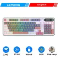 RK Royal Kludge S98 механическая клавиатура 98 клавиш RGB свет облако Chartreuse Switch, Camping
