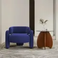 Кресло дизайнерское CHICCO, ткань: велюр Arben DREAM цвет indigo, 70x80x75 см