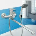 Смеситель для ванны с душем с длинным изливом, кран в ванную, Juguni