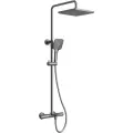 Душевая система Kaiser Serio 05382-15 с термостатом Вороненая сталь латунь на стену с изливом со смесителем