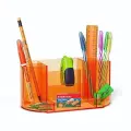 Органайзер настольный «Victoria Neon», 12 предметов, оранжевый, пластик, для порядка на столе