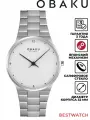 Наручные часы OBAKU, серебряный/белый