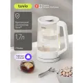 Электрочайник умный 1.7 л с Алисой и колбой из стекла Tuvio TKP2117S, белый