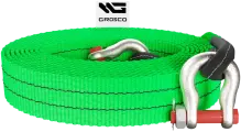 Буксировочный трос GROSCO 6т / 10м скоба/скоба. Для буксировки авто до 3т тонн