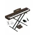 Цифровое пианино WENCAI, 88 клавиш, 128 полифоний, с Х-образной подставкой для фортепиано