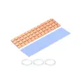 Медный радиатор для М.2 SSD с термопрокладкой 0, 5 мм, 70х20х6 мм
