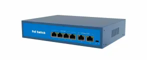 POE коммутатор 60W, 4+2 порта, IEEE 802.3af/at type A,10/100Mbps, SECTEC ST-SG42-POE