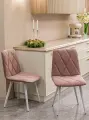 Мягкие стулья Милана для кухни и комнаты со спинкой / 4 шт, пыльная роза