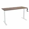 Стол с регулировкой высоты механический LuxAlto LA-T33-M1 120*60*2.5 Белый/Дуб коричневый