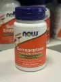 NOW Serrapeptase 60.000, Серрапептаза, Мощный противовоспалительный фермент для здоровья сосудов и суставов, 60 капсул