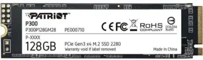 SSD накопитель Patriot P300 P300P128GM28 128ГБ, M.2 2280, PCIe 3.0 x4, NVMe, M.2