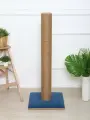 Когтеточка для кошек IvPet Столбик большой, 103*40, Джут, микровелюр, IvPetRoom, синий