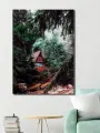 Картина Домик в лесу, для интерьера 30х40см 1шт.