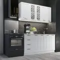 Кухонный гарнитур, кухня, готовый комплект Агава 1,5 м Акация белая.