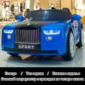 Электромобиль детский/ Rolls-Royce/ Аккумулятор большой емкости, полный привод, дистанционное управление, кожаное сиденье, трехступенчатая регулировка