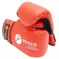 Перчатки боксерские Rusco Sport взрослые, искусственная кожа, липучка, красные, 10 унции