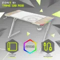 Игровой стол ZONE 51 TRINE 120 RGB, Wood/White, бежевый/дуб светлый, RGB-подсветка