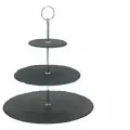 Этажерка трехуровневая для сервировки Capreze, 34 см, сланец