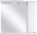Зеркало SanStar Адель 80 со светодиодной подсветкой, с полкой, со шкафчиком, 80, 8 см, с розеткой, белое