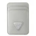 Guess магн. бумажник Wallet Cardslot MagSafe PU Grained leather Triangle Metal logo Beige