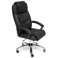 Кресло Tetchair bergamo 22 хром, искусственная кожа, черное 36-6 19370