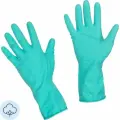 Перчатки защитные латексные Paclan Practi Extra Dry с хлопковым напылением, бирюзовые, размер 9 (L), 20 пар (407351)