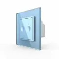 Выключатель сенсорный двухклавишный Module, 1 пост, цвет синий LIVOLO ORIGINAL