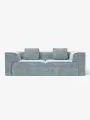 Диван прямой (модульный) Manons Maison Nirvana-1, Велюр Голубой, 200х100х72 см