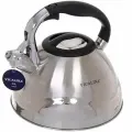 Чайник с свистком для газовой плиты Vicalina 3,2 л из нержавеющей стали, глянцевый, не нагревающейся ручкой,