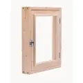 Форточка для бани деревянная с вертикальным открыванием 40х50 см