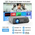 CAIWEI A10Q Проектор 1080P Android, Android 14-2200 ANSI, вилка ЕС