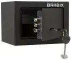 Офисный мебельный сейф BRABIX SF-140KL 140х195х140 мм, ключевой замок, черный 291140