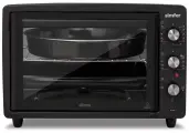 Мини печь Simfer, 3 режима, 34 литра, противень и хромированная решетка, 5 лет гарантии, антрацит