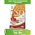 Сухой низкозерновой корм для взрослых кошек всех пород Farmina N&D Ancestral Grain Cat с курицей и гранатом, 5 кг