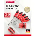 Набор отверток Bartex 29 предметов с насадками, CrV сталь, красный, для столярно-слесарных работ, SL PH TORX