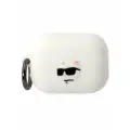 Lagerfeld для Airpods Pro 2 чехол Silicone case with ring NFT 3D Choupette White