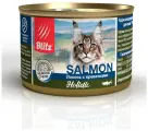 Консервы BLITZ Holistic Adult Cats для взрослых кошек всех пород (лосось с креветками) 200 г, 6 шт.