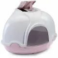 Imac Ginger туалет угловой закрытый для кошек Розовый