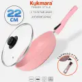Сковорода Kukmara Trendy Style Rose с крышкой, со съемной ручкой 22 см