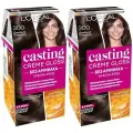 L'Oreal Paris Casting Creme Gloss стойкая краска-уход для волос, 300 двойной эспрессо - 2 шт