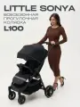 Прогулочная коляска Little Sonya L100, всесезонная, большие колеса, черный