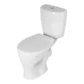 Унитаз-компакт Универсал Обь с косым выпуском с сиденьем пластик белый (4607152360462)