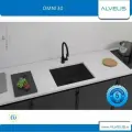 Кухонная мойка ALVEUS OMNI 30 GRANITAL DEEP BLACK-G90 BE