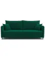 Диван-кровать PUSHE Фьорд New прямой, микровелюр, зеленый Camaro 99