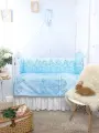 Комплект бортики для новорожденных для мальчика Зая-Зай (1232 голубой)