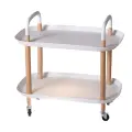 Стол сервировочный на колесиках EWP1005_WT, цвет белый, 35х56х53 см
