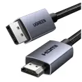 Кабель UGREEN DP125 (35843) DP Male To HDMI Male Cable 4K@30Hz. Длина: 3м. Цвет: серо-черный