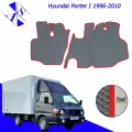 Коврики EVA/ЕВА/ЭВА для Hyundai Porter I Хендай портер 1996 - 2010 серый-красный